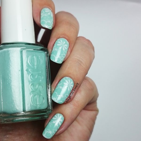 essie mint candy apple stamping